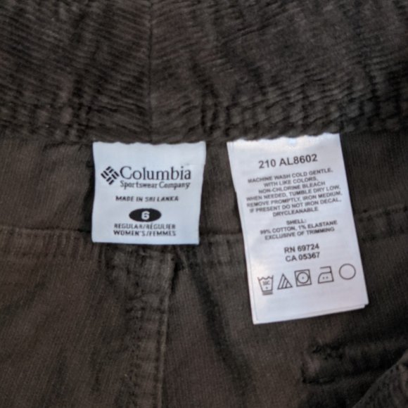 Columbia Corduroy Dark Grey Pant - Picture 6 of 7